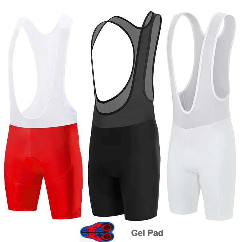 Shockproof Cycling Bib Short, 9D Gel Pant, MTB Uniform, Breathable, Sport, Fitness, Bicycle, Tight Trouser, Outdoor, Black Pad