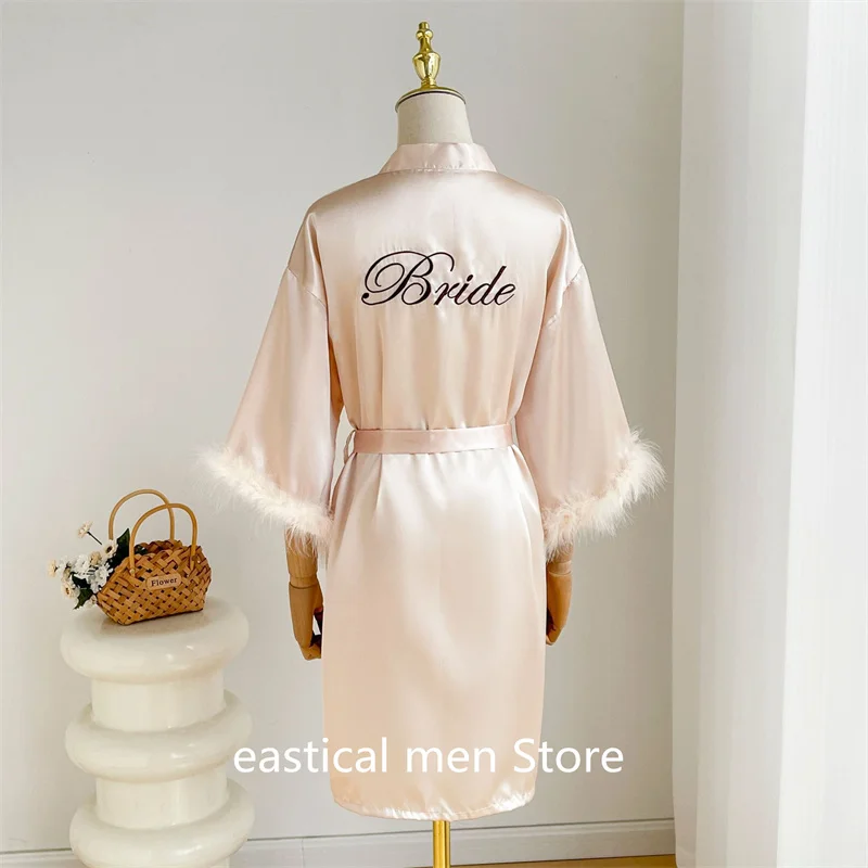 2021 New Sexy Print Women Satin Sleepwear Chinese Bridesmaid Kimono Bathrobe Gowns Casual Home Dress Loose Nightgown Robes