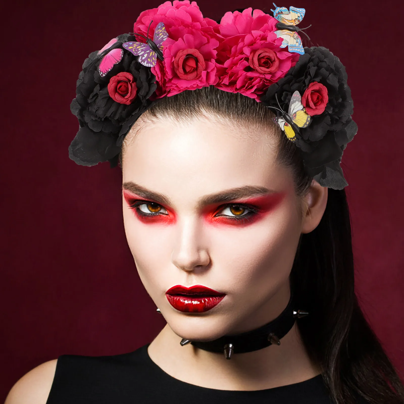 

Butterfly Headwear Women Headband Flower Hair Band Halloween Headdress Party Costume Photography Prop Lightweight Premium