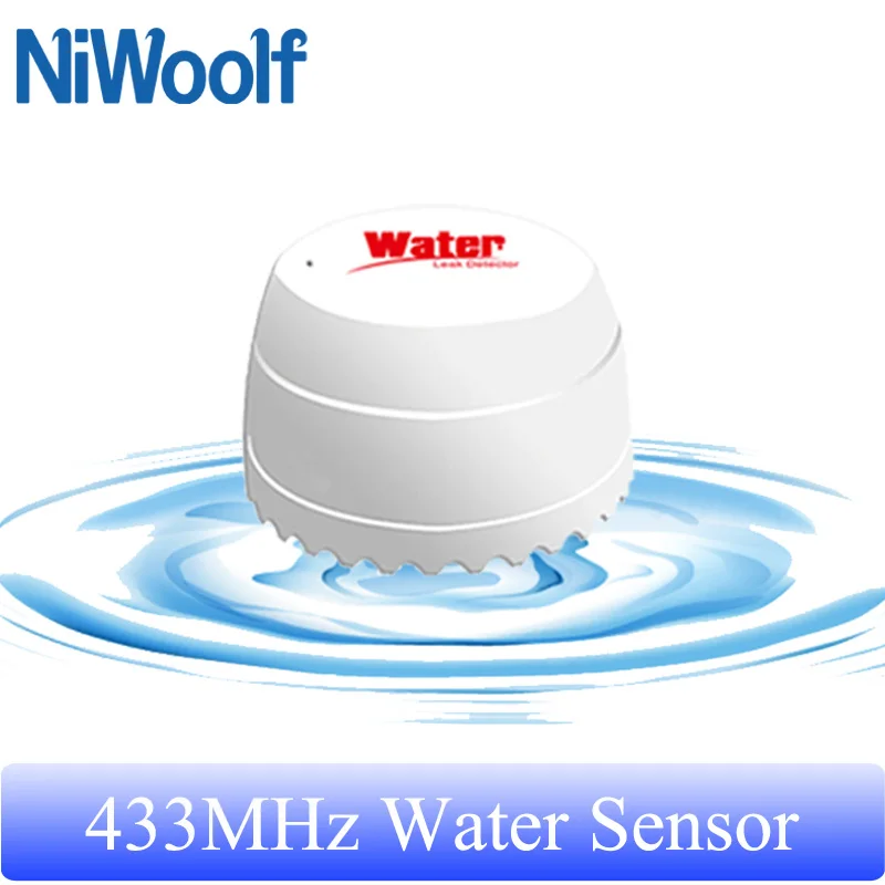 433MHz Water Leakage Detector Flood Alert Overflow Detection Wireless Water Leak Sensor For Home Security Burglar Alarm System