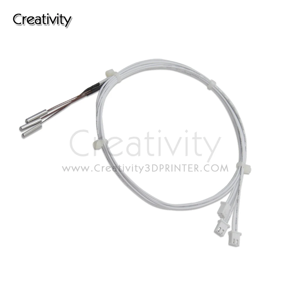 1 Uds impresora 3D 100K ohm NTC 3950 sensores termistores con Cable piezas de impresoras 3D para Reprap pieza de reparación accesorios de temperatura