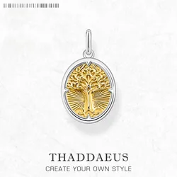 Pendant Tree of Love Gold Brand New Jewelry Europe Style 925 Sterling Silver Vintage Gift For Women Men