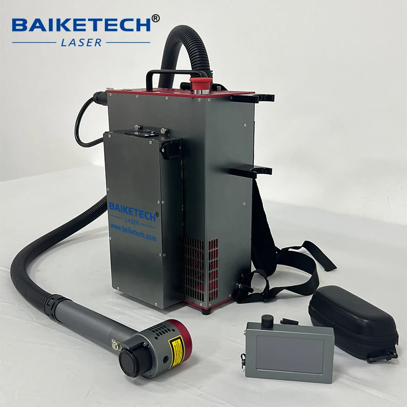 200W Fiber Laser Cleaner TH-FLC200SC Air Cooled Portable for Car Parts Oil Rust Paint Removal