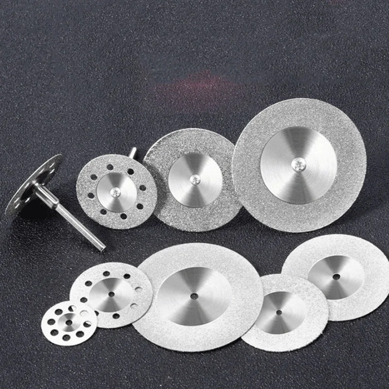 Diamond Cutting Disc Mini Drill Bit Grinding Circular Saw Blade Jade Chip Cutting Wheel Rotary  Tool Connecting Rod Set