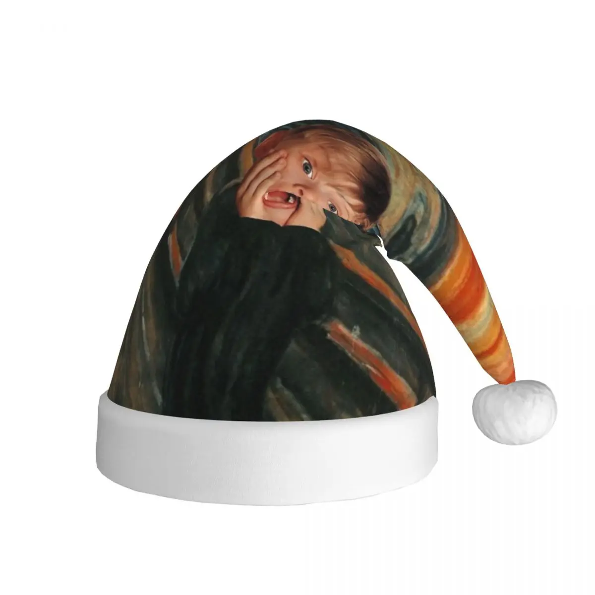 The Scream Home Alone Cute Cartoon Christmas Hats for Adult Men Women Santa Hat Cap Xmas Decoration Headdress