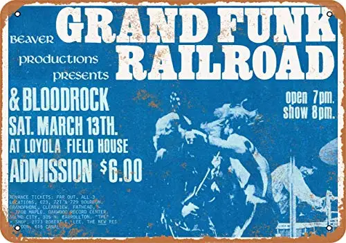 Metal Sign - 1971 Grand Funk Railroad in New Orleans - Vintage Look