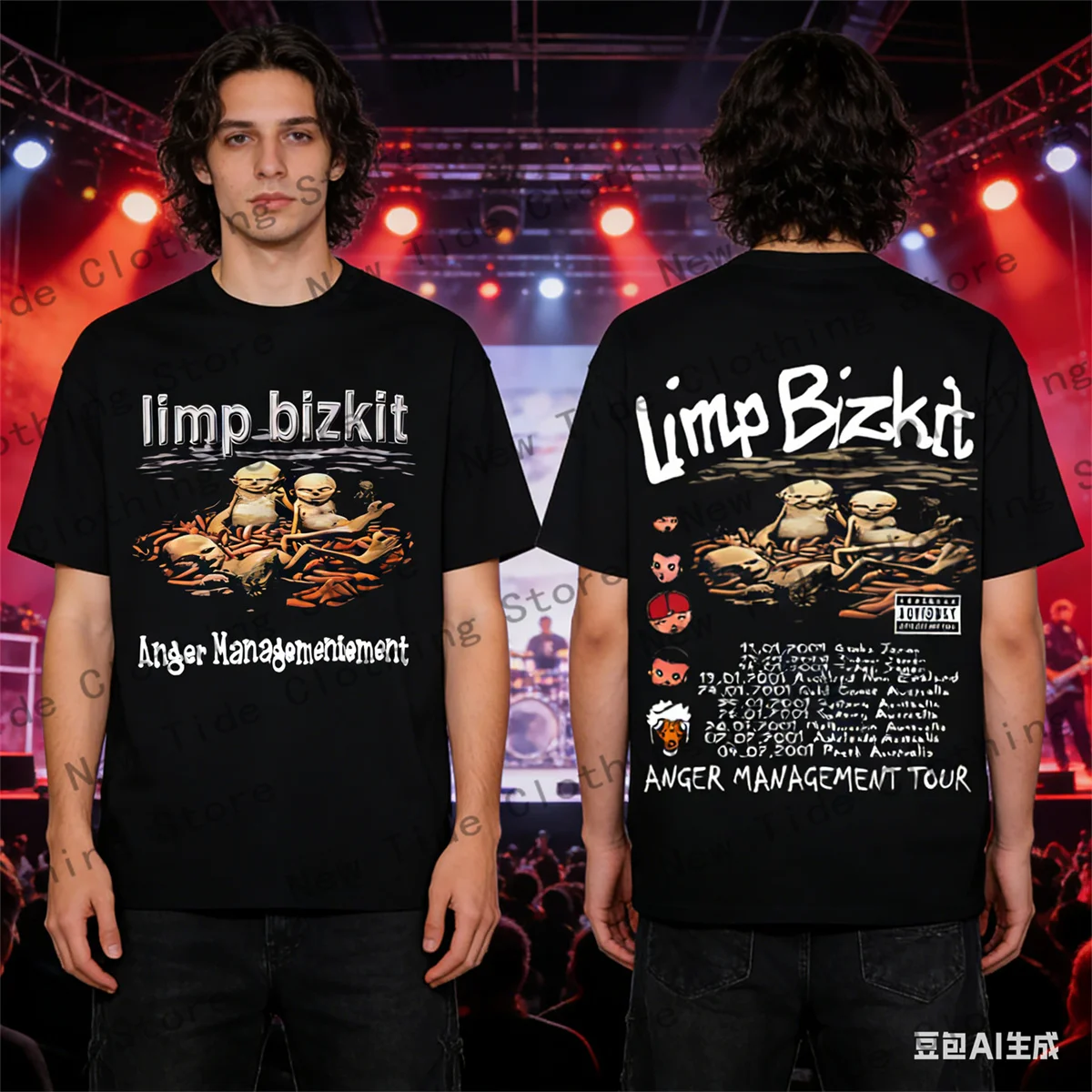 

Мужская футболка Y2K с эффектом потертости, винтажная, с графикой рок-группы Limp Bizkit (альбом), 2025 год, мужская одежда, футболка с принтом, мужские графические футболки