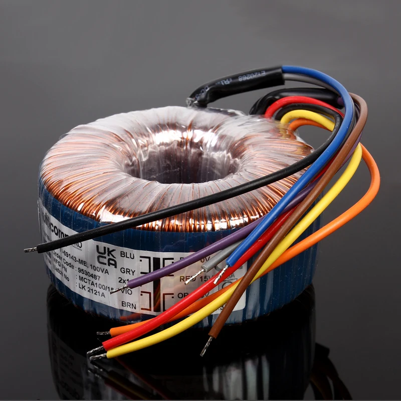 100VA NORATEL Multicomp Pro Original Toroidal Power Amplifier Transformer For Sound Audio DAC 100W Double 15V Quiet Low Noise