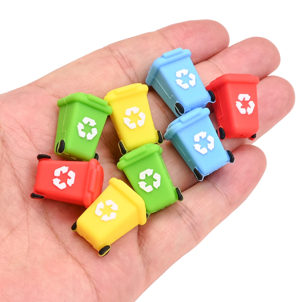 4 шт. силиконовые бусины в форме мусорного бака, мягкие силиконовые бусины для DIY, уникальные цепочки для сосок, аксессуары для браслетов-прорезывателей