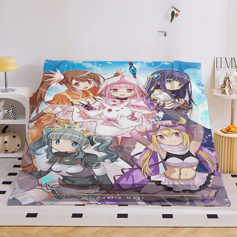 

Warm Winter Blankets B-Madoka B-Magica Sofa Bed Fleece Camping Throws Custom Fluffy Soft Blankets King Size Microfiber Bedding