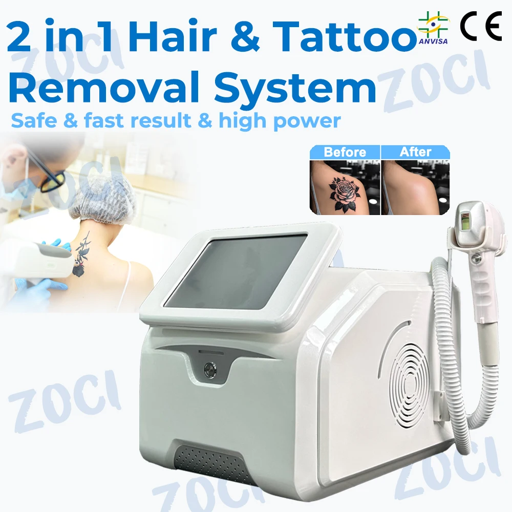 Sistema de depilación de cicatrices, depilación permanente con láser de diodo 2 en 1, 808, tratamiento del acné, eliminación de capilares