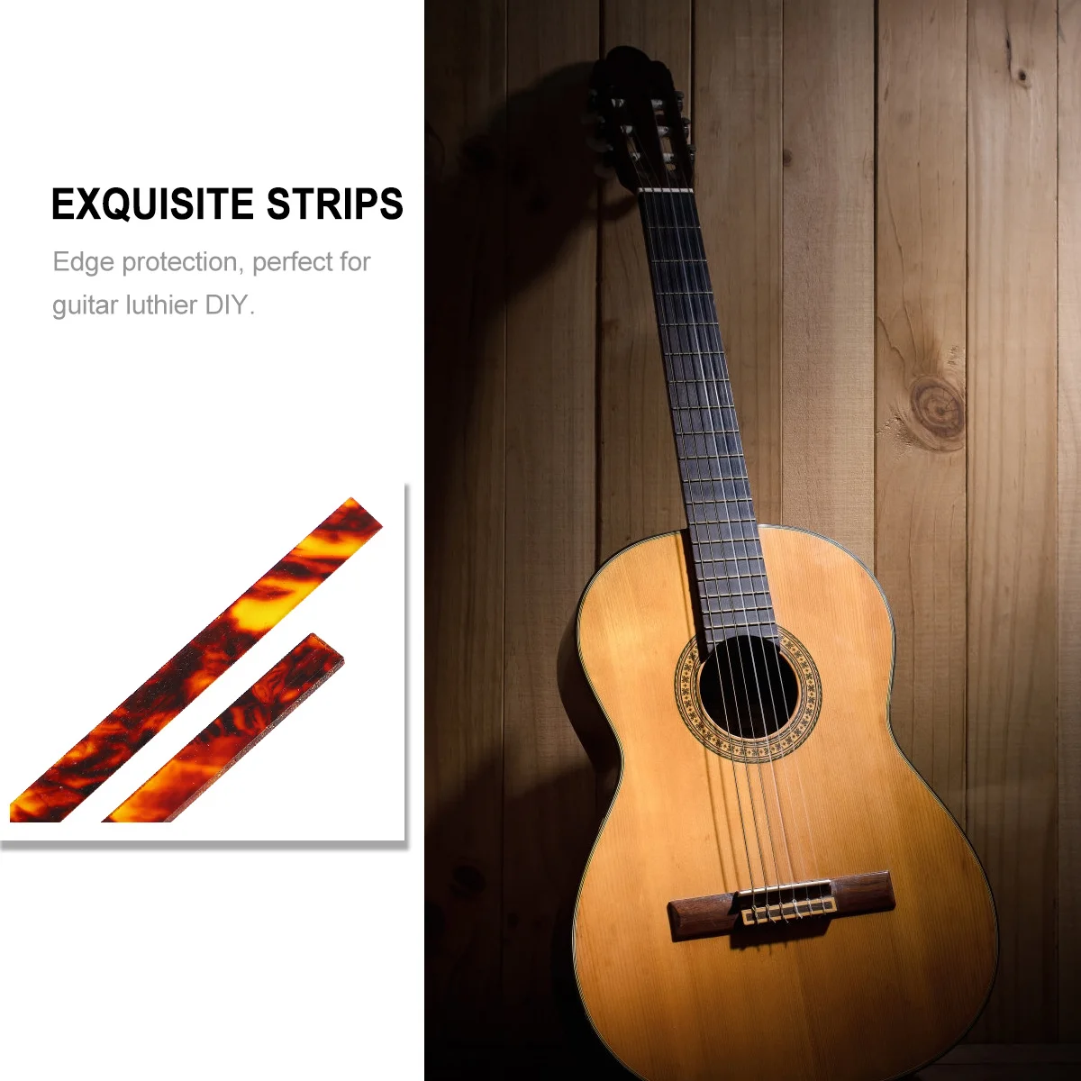 

2pcs Guitar Binding Strips Abs Plastic Purfling Trim For Mandolin Banjo Ukulele Repair Luthier Diy Brown Color