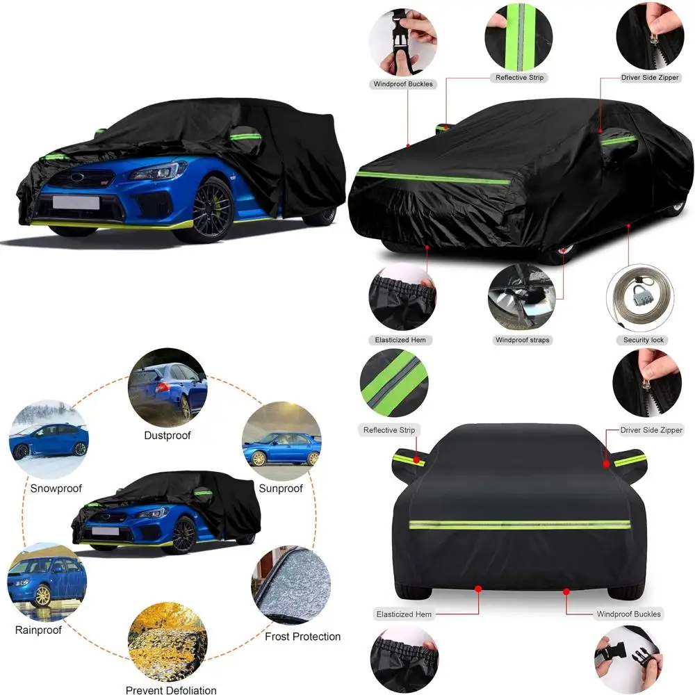 

Всепогодный автомобильный чехол на заказ для Subaru WRX Impreza STI 2007-2024 гг., 6-слойный водонепроницаемый с доступом к дверям на молнии и по индивидуальному заказу