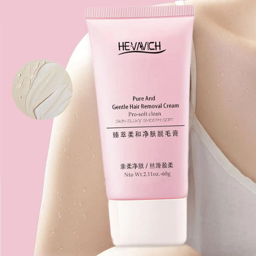 

Hair Removal Cream With Scraper Permanent Painless Inhibitor Hair Body Growth Care Women Remover Men Effective Fast 60g H7J9