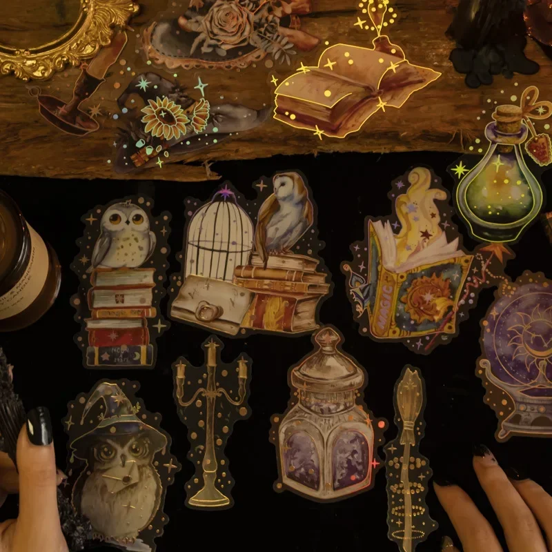 

10 шт./пакет, серия Magic Awakening, загадочные готические тематические наклейки для DIY, декоративный журнал, дневник, тетрадь, мусорная книга