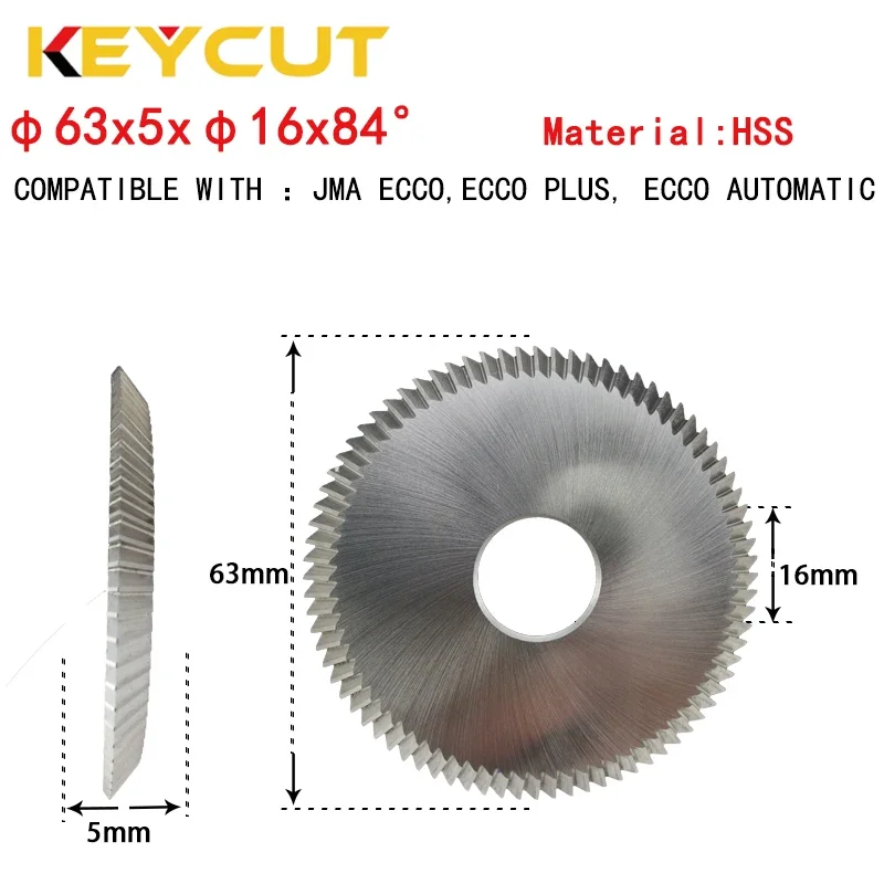 Frez JMA FP11 63x5x16x84 °    Pasuje do JMA ECCO / ECCO PLUS / ECCO AUTOMATYCZNY Powielacz kluczy Narzędzia ślusarskie na rynku wtórnym