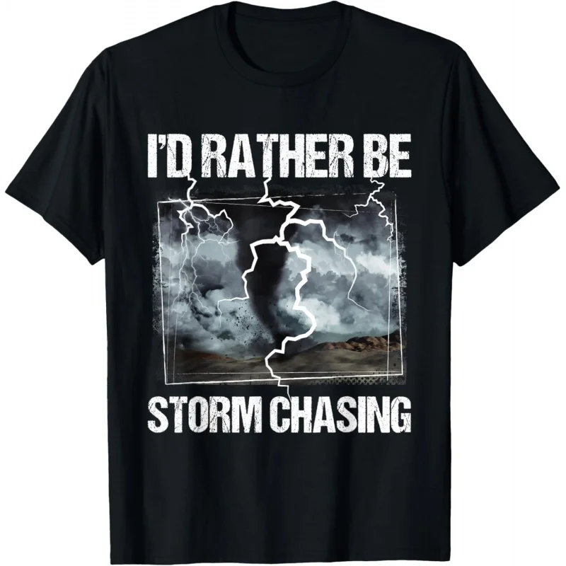 Storm Chaser Weather Tornado Hurricane Clothing Men's and Women's Short Sleeves Soft Fabric T-shirt