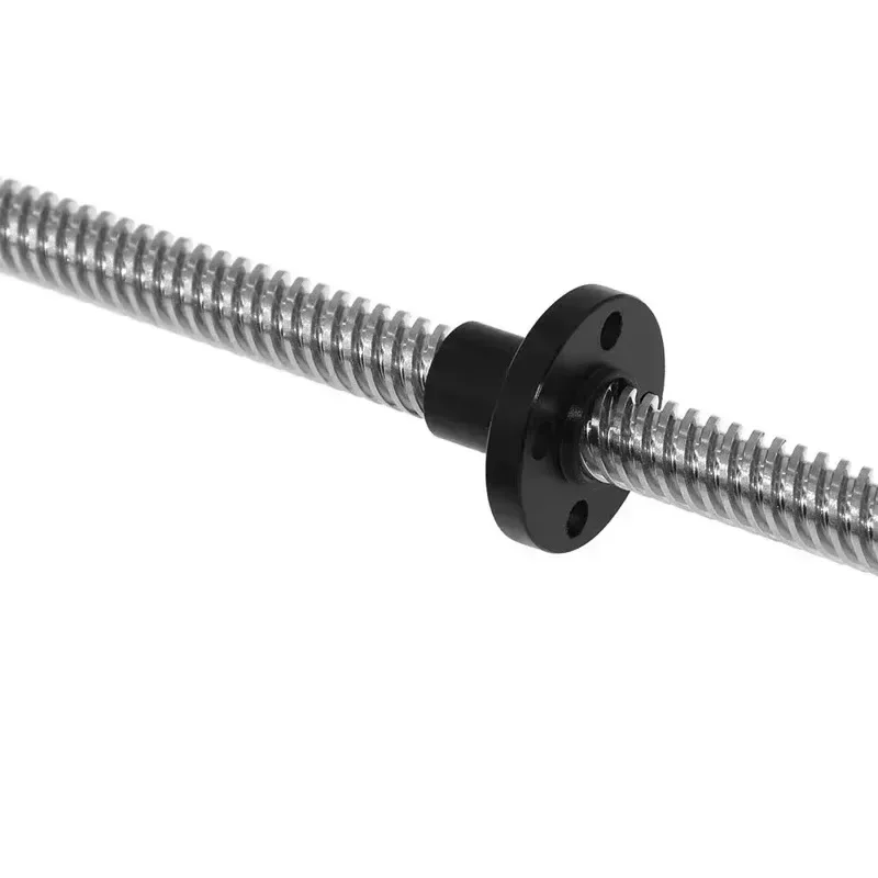 T8 Stainless Steel Lead Screw, Lead 4/2/8/10mm, OD 8mm, Pitch 2mm, Length 200-600mm, with Nylon Nut, for CNC and 3D Printers.