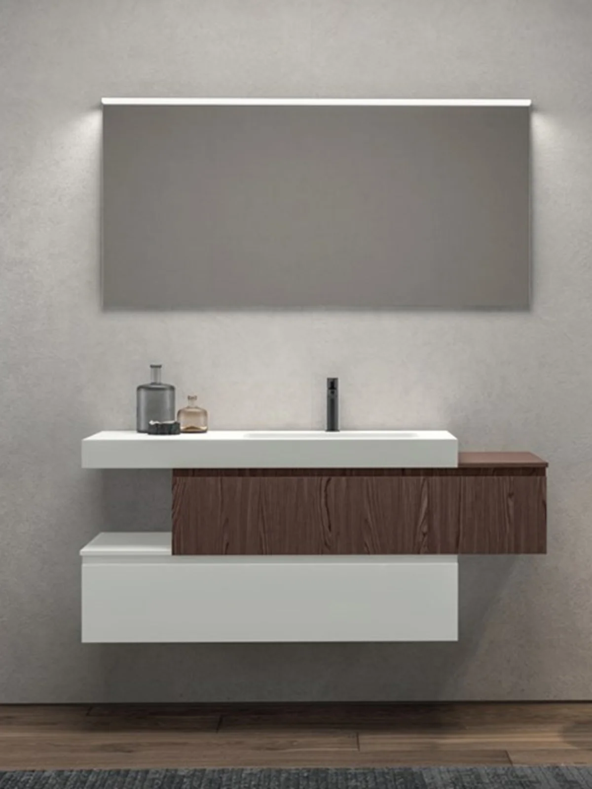 Artificial stone integrated basin bathroom cabinet combined toilet washstand bathroom