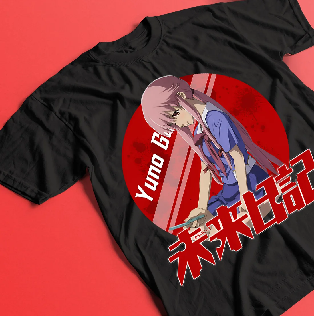 Mirai Nikki Anime T-Shirt, Yuno Gasai Future Diary Manga Waifu Shirt