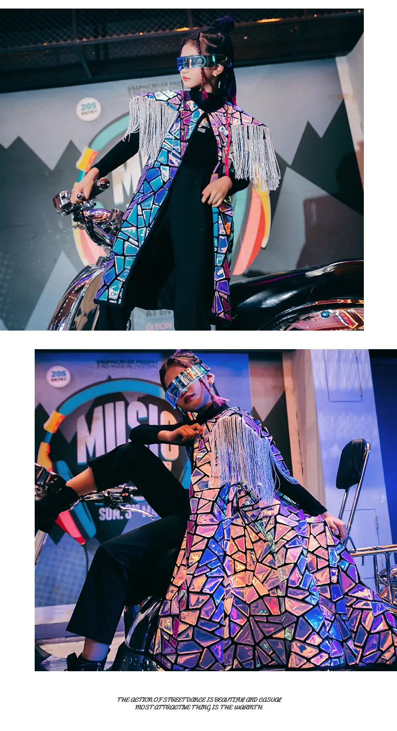 IOOTIANY Urban Dance Kostüm für Damen und Herren, Hip-Hop-Laufsteg-Performance-Kleidung, Modell-Mode, Jazz-Tänzer-Outfit für Kinder 2026 – Detail 12
