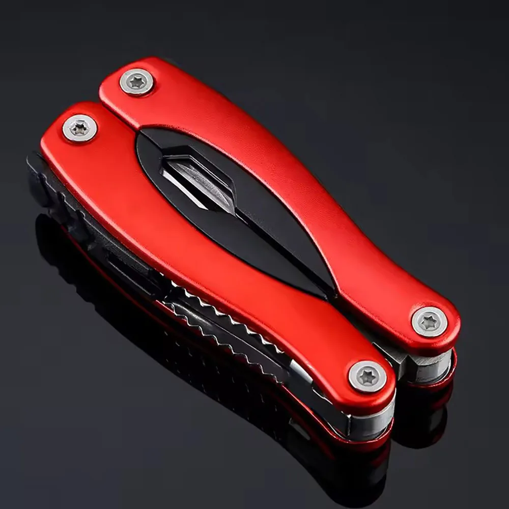 9-in-1 Multi Functional Pliers, Mini Pliers, Aluminum Handle Pliers, Stainless Steel Multifunctional Pliers, Outdoor Tool Pliers