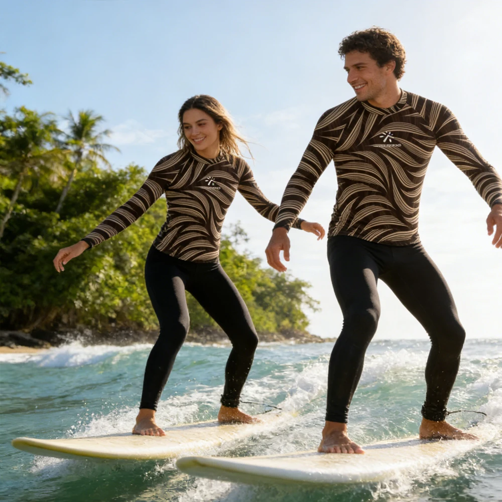 

Long Sleeve Men's and Women's Surfing Clothing Rash Guard Surf Shirt High Quality UPF50Beachwear for Water Sport Fishing Touring