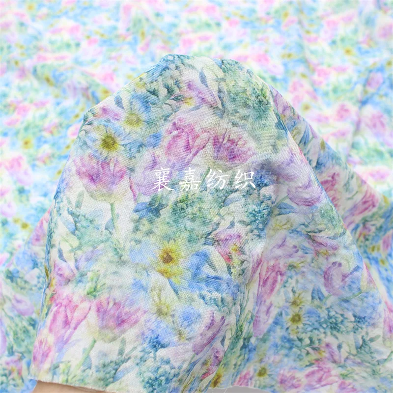 Soft and Breathable Blend Fabric for Children, Japanese and Korean, Small Flowers, Cartoon Clothing, 5X1.4MCR