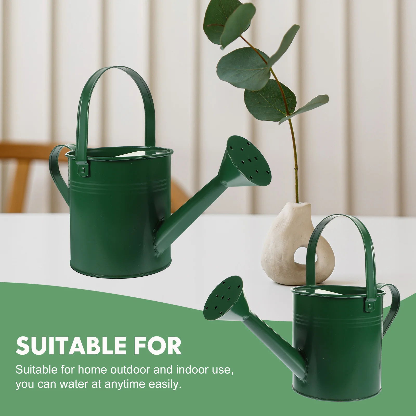 Regadera hervidor para herramienta de jardinería de flores hierro interior con mango flores maceta suculenta al aire libre