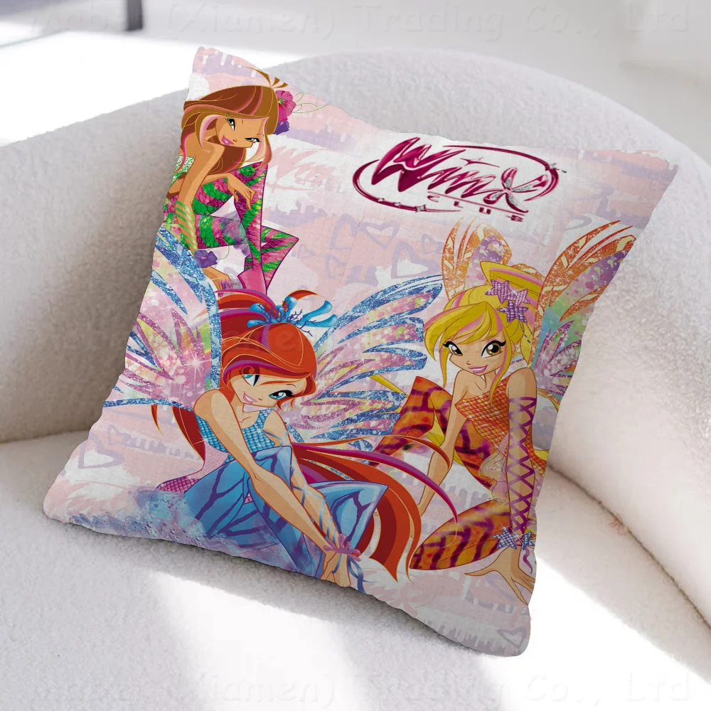 Girl W-Winx Clubs Pillow Gifts Home Office Furnishings Bedroom Sofa Car Cushion Cover Case 45x45cm