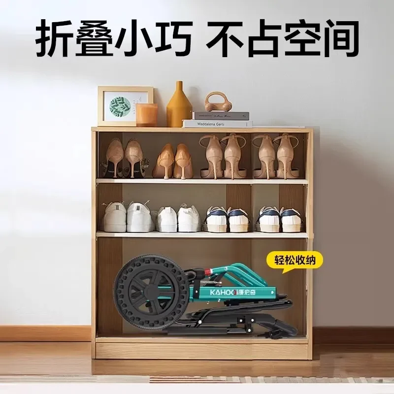 2025 Upgraded Portable Foldable Lightweight Wheelchair with Storage for Elderly Scooter Travel Shopping Trolley