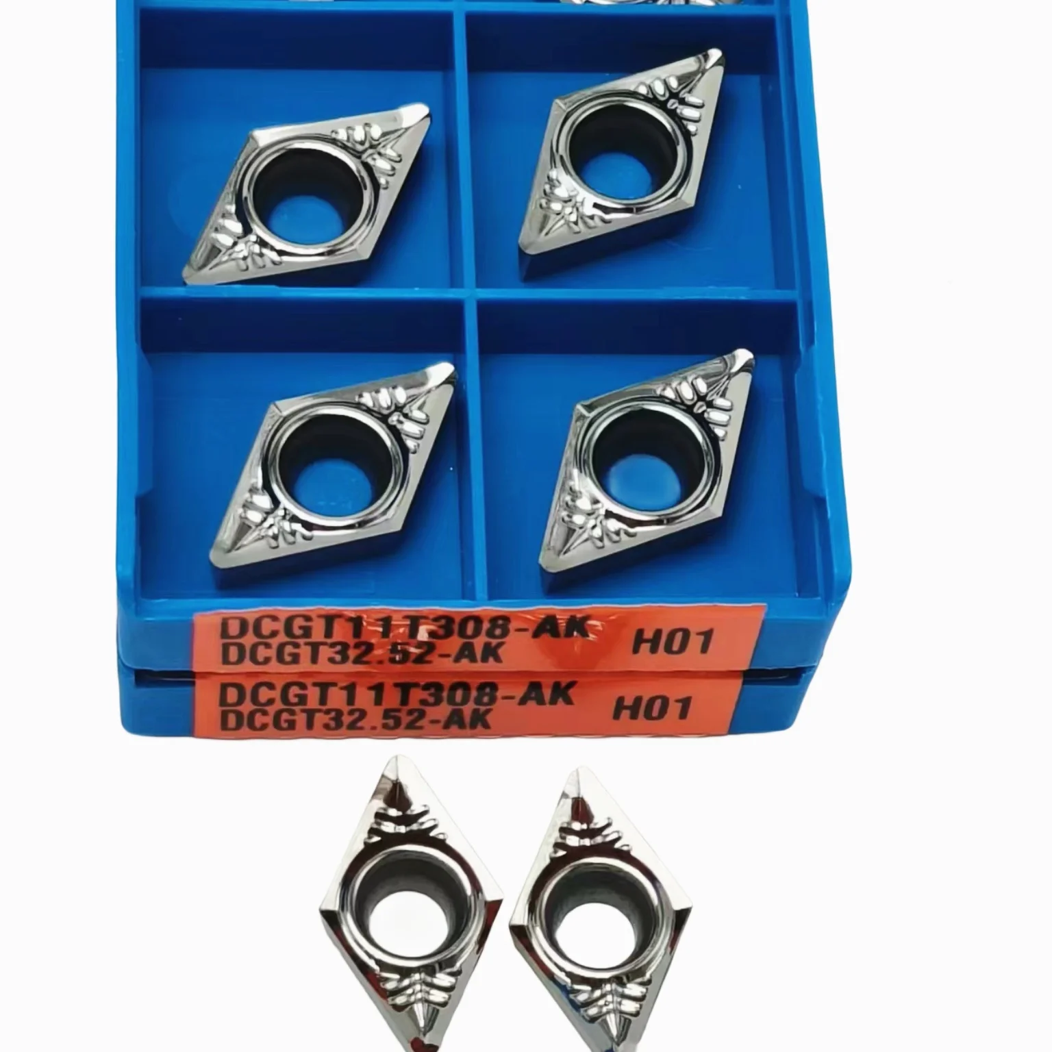 Koesotr 100% DCGT11T302ดั้งเดิม DCGT11T308 DCGT11T304 AK H01กลึงใบมีดกลึงสำหรับอลูมิเนียม