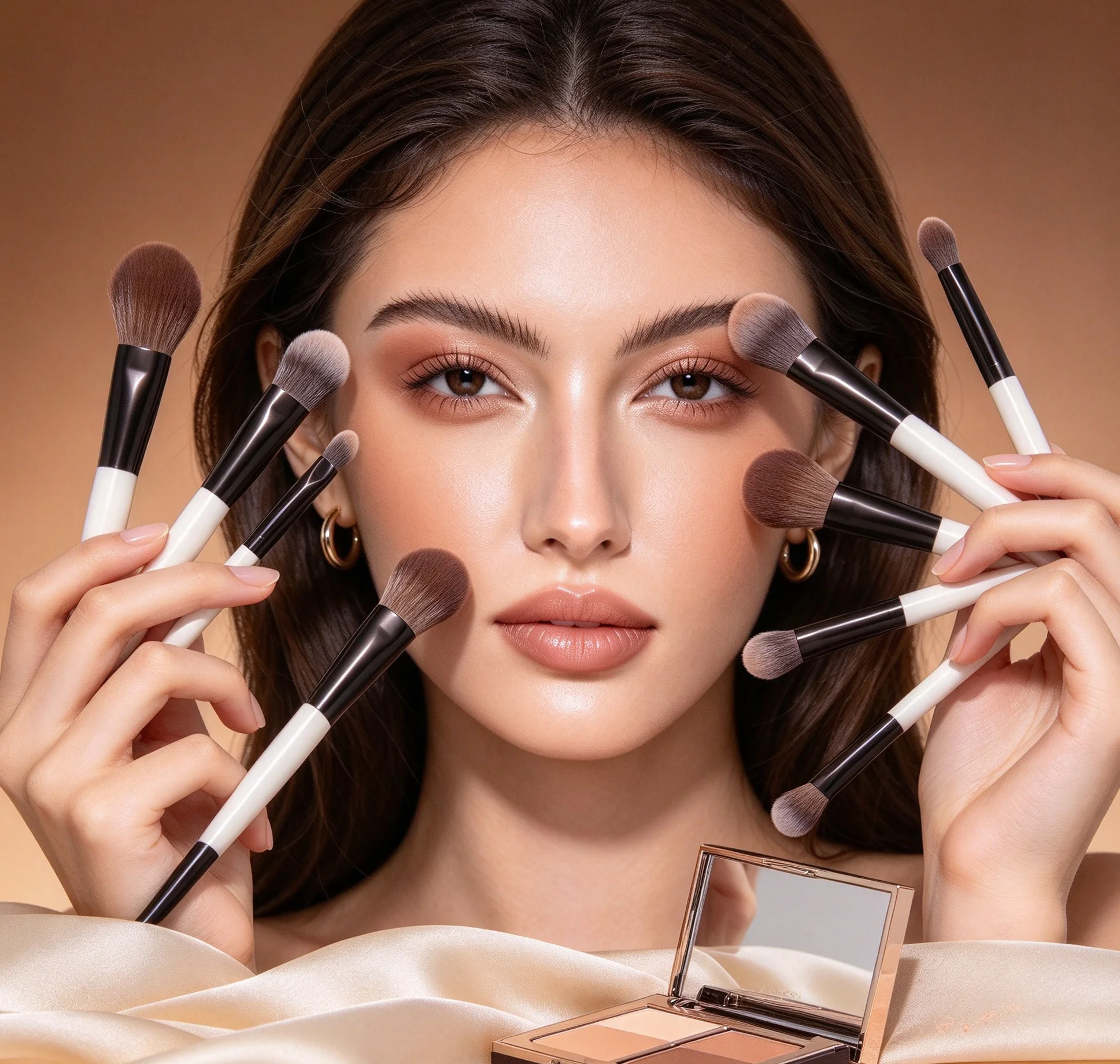 F1 F2 F3 F4 F5 E6 EF1 E3 E4 E5 F7 EF2 E3 Makeup Brush Highlight Blush Ambient Soft Glow Brush Soft Fiber Hair Cosmetic Brush