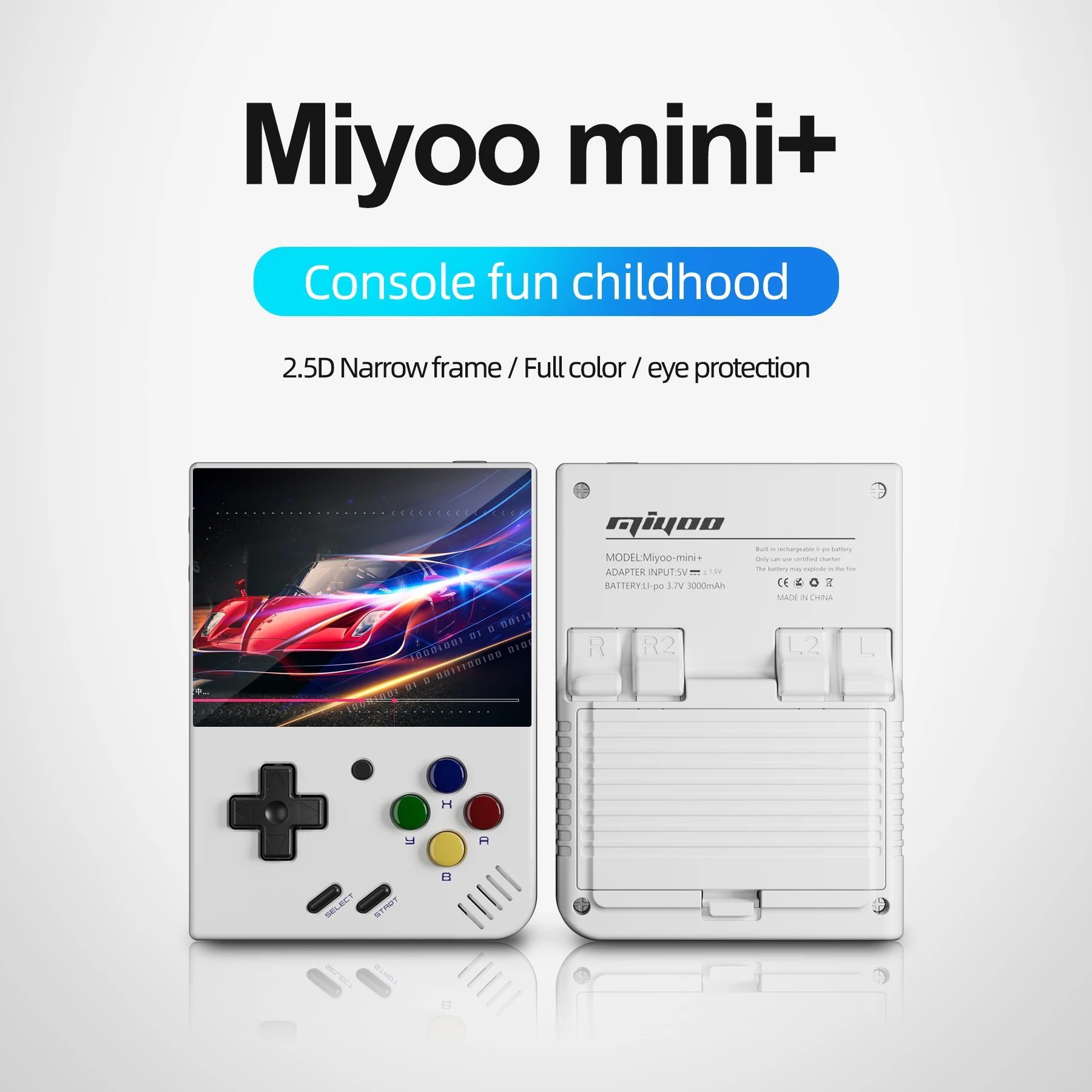 미유 플러스 미니 포켓 플레이어 3.5인치 IPS 스크린 리눅스 시스템 레트로 휴대용 콘솔 비디오 게임 핸드헬드 게임기 선물 썸네일 3
