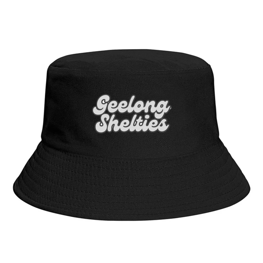 Geelong Shelties writing light Spring Summer Bucket Hat Fisherman Hat Outdoor Travel Hat Fashion Sun Hats for Men Women Bob