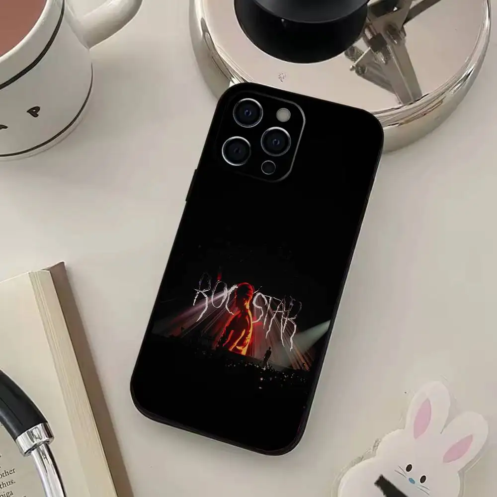 حافظة هاتف سنجر دي دوكي لهاتف آيفون 17,16,15,14,13,12,11 بلس، برو ماكس، XS، غطاء أسود من السيليكون الناعم