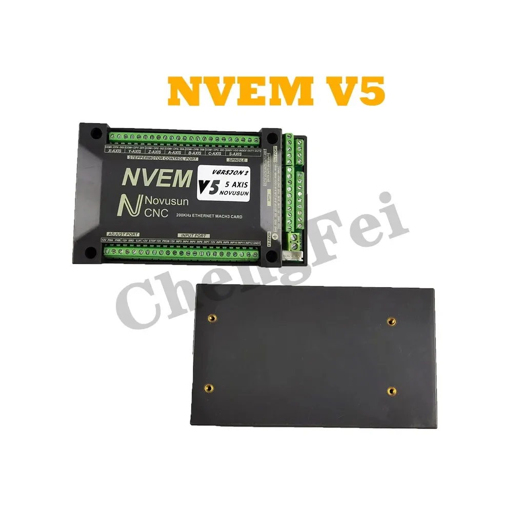 2023 Latest CNC motion controller NVEM V5 upgrade 3axis 4axis 5axis 6axis mach3 control card Ethernet interface