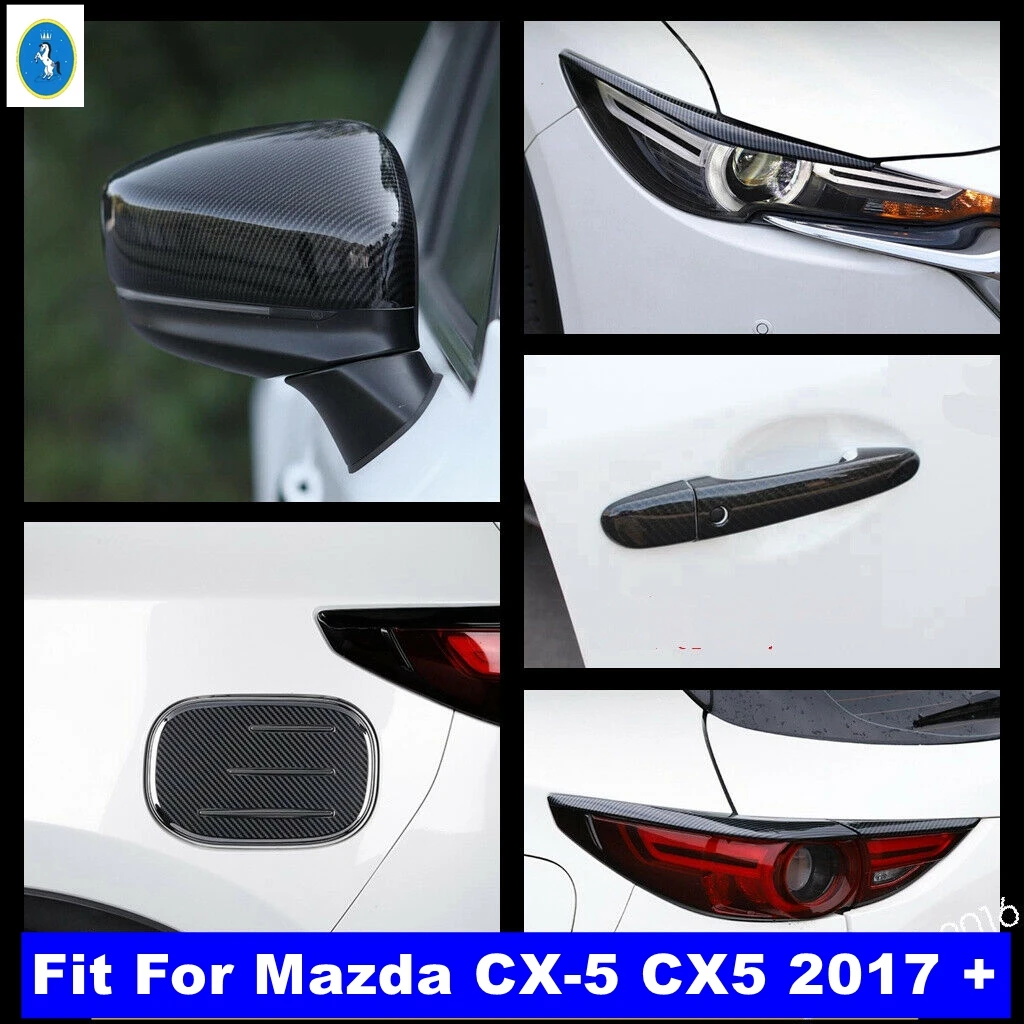 

Car Rearview Mirror / Head Lights / Rear Tail Lamps Eyelid Eyebrow / Oil Gas Tank Cover Trim Fit For Mazda CX-5 CX5 2017 - 2022