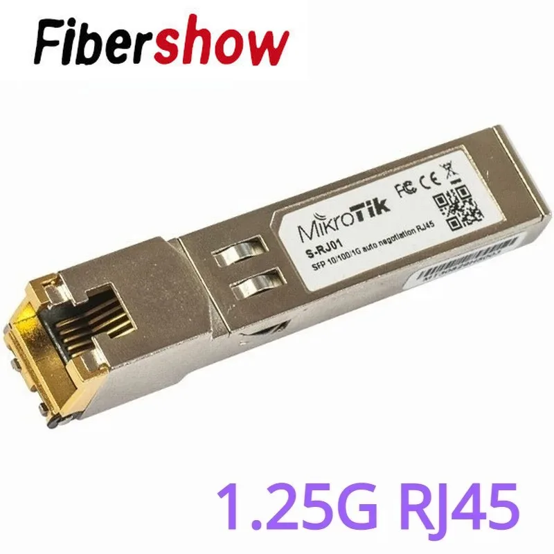 Gigabit Ethernet SFP Fiber Module RJ45 Port 1000BASE-T Copper Converter Compatible with Mikrotik