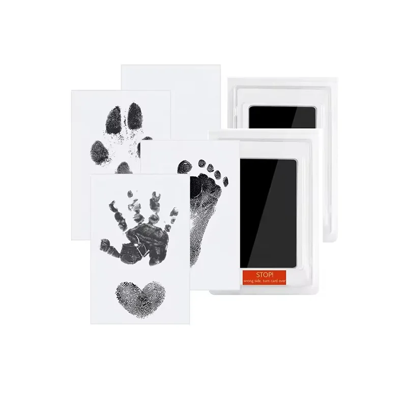 آمنة غير سامة الطفل بصمة بصمة بطانة الحبر للرضع الحيوانات الأليفة باو طباعة سهلة نظيفة لطيف تذكار هدايا الطفل والحيوانات الأليفة #2