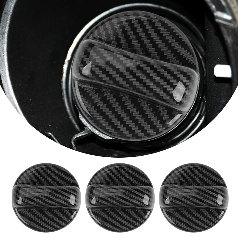 Car Fuel Tank Cap Carbon Fiber Petrol Box Cover Dust-Proof Gas Case Accessories