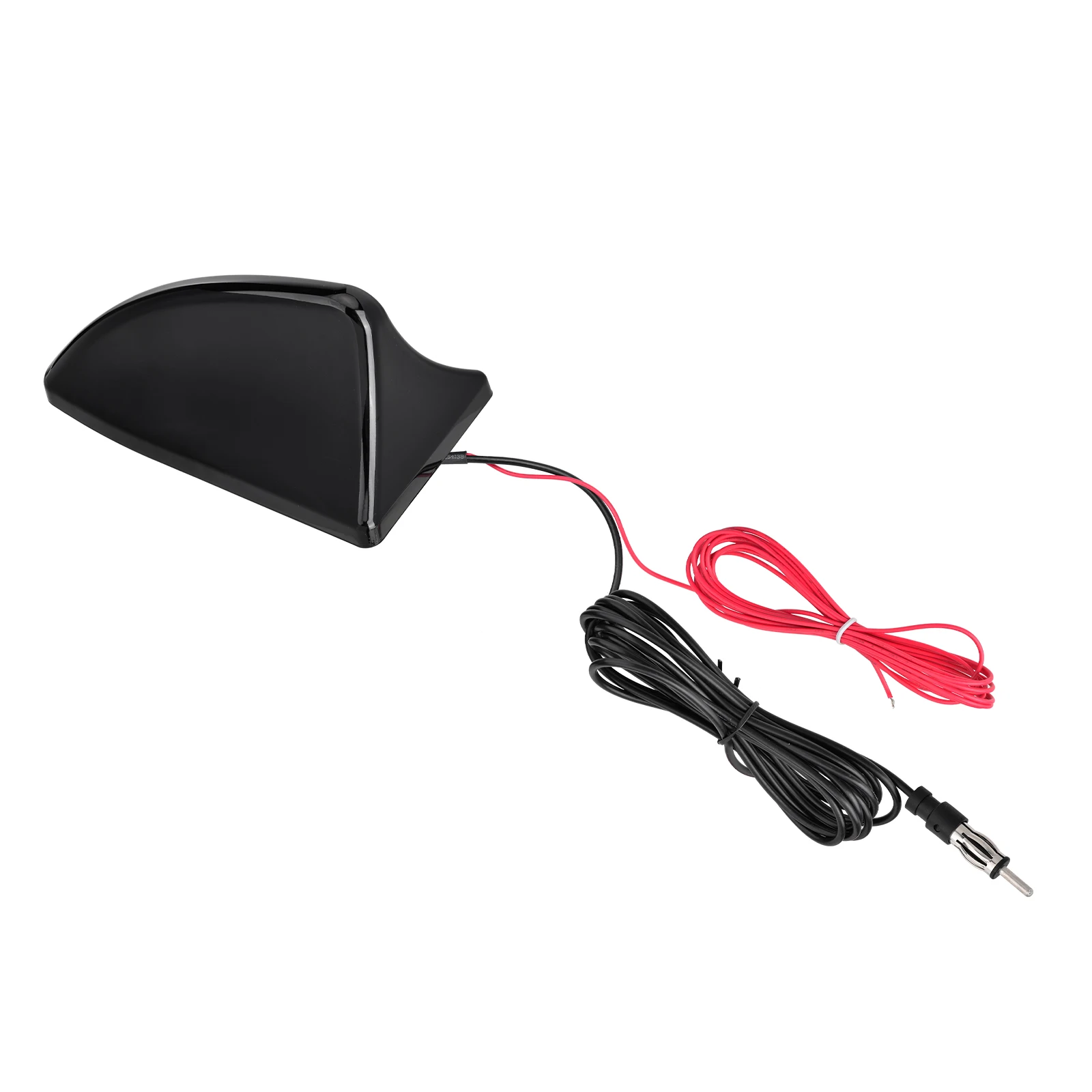 Superbat Shark Fin Amplified Car Radio Universal Roof Mount FM AM Antenna 12V Power Wire for Vehicle Car Truck SUV Stereo Radio