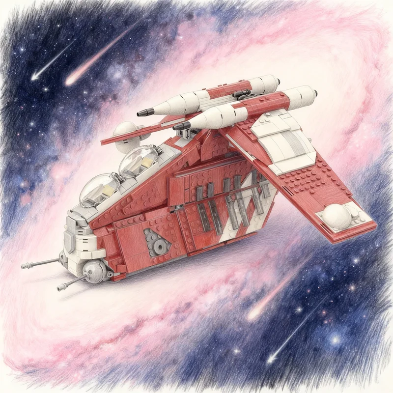 

1434pcs MOC Republic Gunship Coruscant Guard Star Battle Model Building Festival Gifts Toys Blocks Architecture Idea Creative