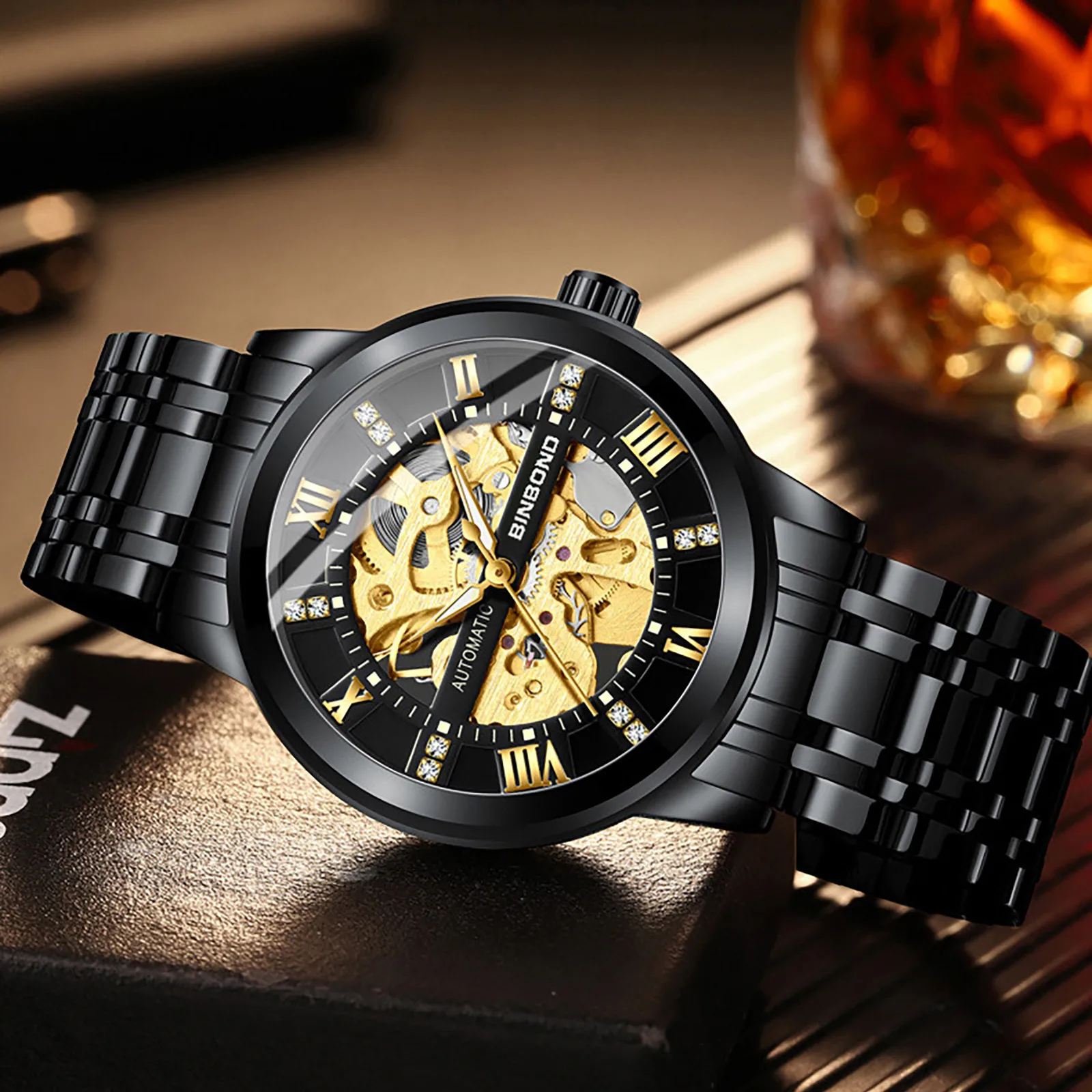 

Men'S Watches Rhombus Mirror Original Quartz Watch For Man Waterproof Luminous Stainless Steel Wristwatch Male Date Week
