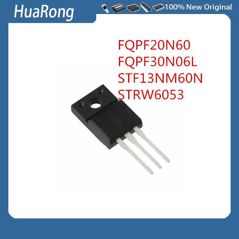 20Pcs/Lot  FQPF20N60 20N60 20N60C FQPF2060C FQPF20N60C   FQPF30N06L  STF13NM60N   STRW6053  STRW6053N   TO-220F