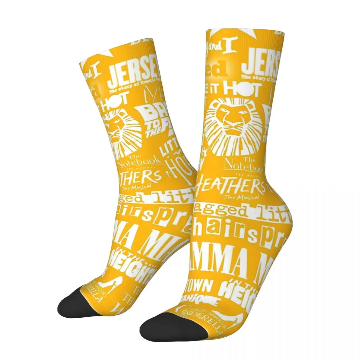 Broadway Musical Logos Musical Unisex Winter Socks Running Happy Socks Street Style Crazy SocK