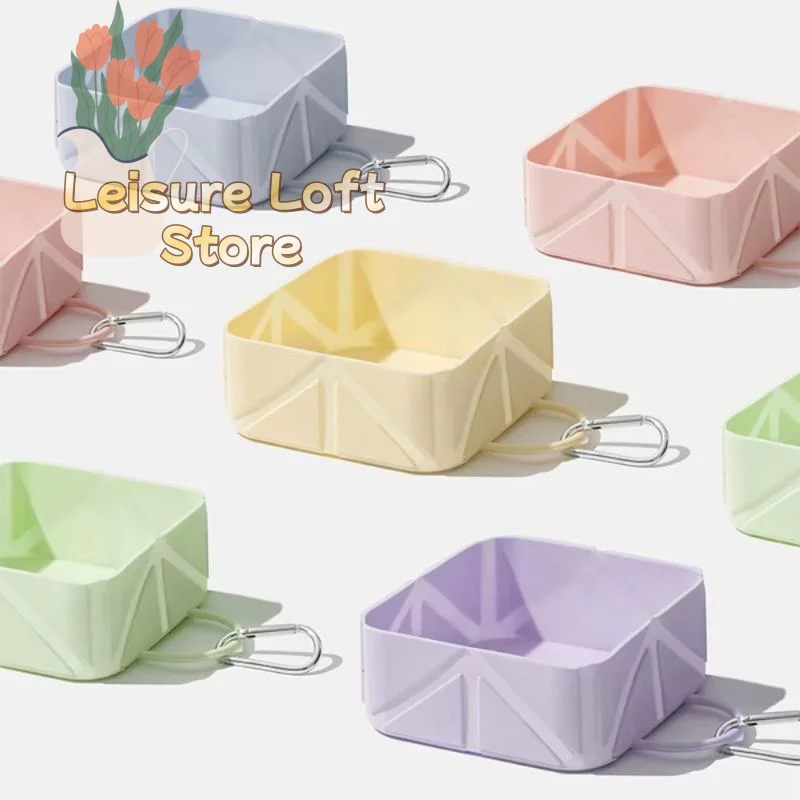 Waterproof Silicone Collapsible Pet Travel Bowl Portable Dog Cat Food Water Feeder for Outdoor Hiking Camping Walking