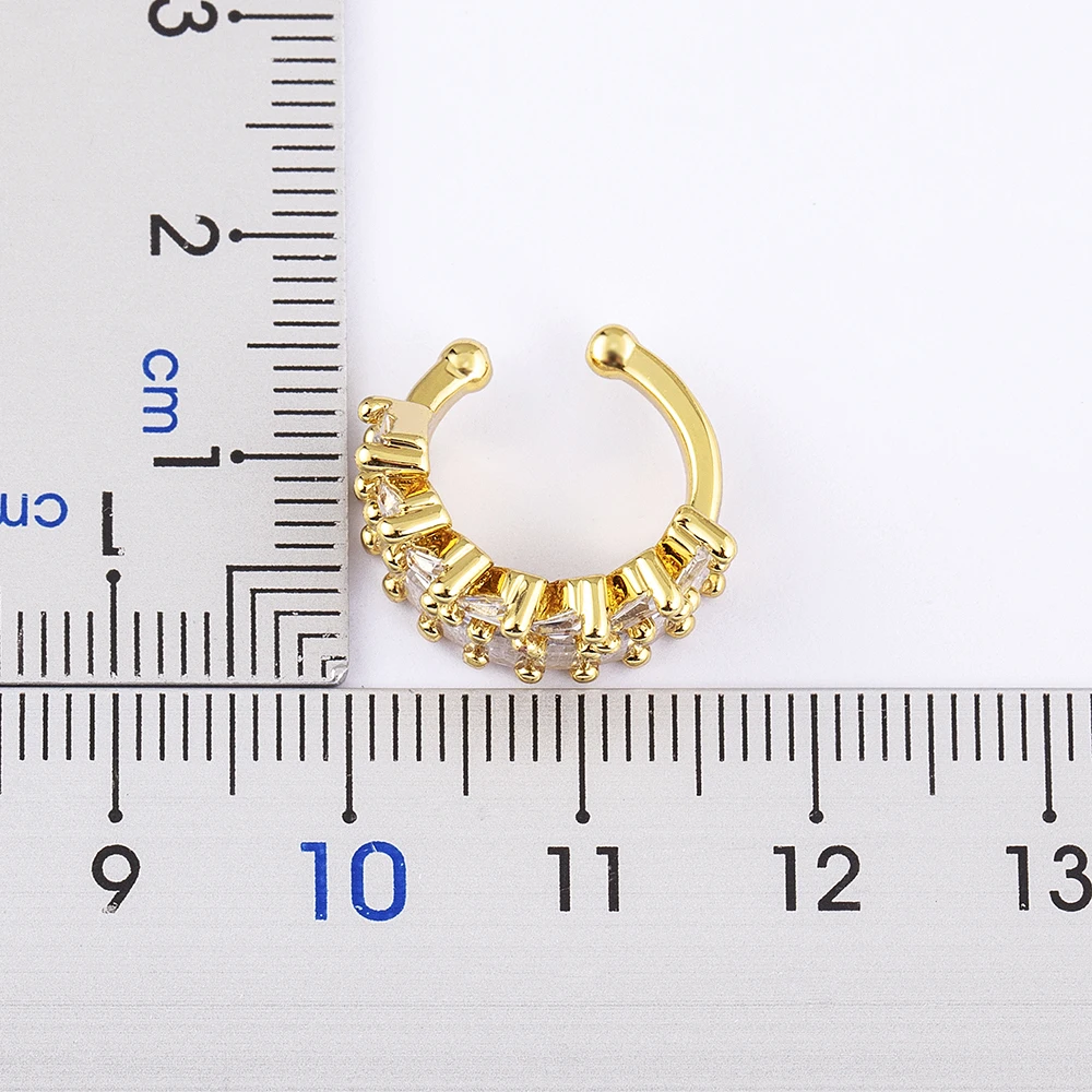 Nidin Hot Sale Delicate Shine Zircon Cute Clip Earrings Female Buckle Ear Cuff No Piercings Fake Cartilage Fashion Jewelry Gift