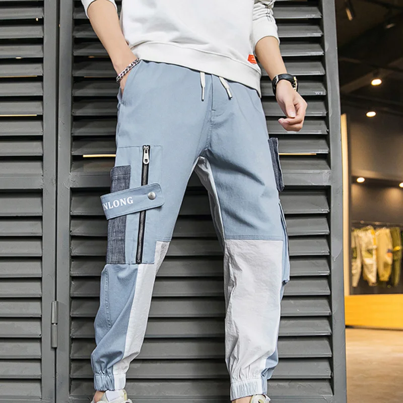 Street Hip-hop Trend Overalls Men's Large Pockets Beam Feet Feet Pants Sports Casual Pants Men