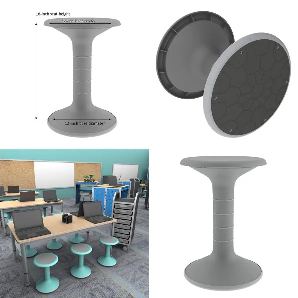 

Гибкий табурет Active Motion для школы, офиса, дома - 18-местный, серый